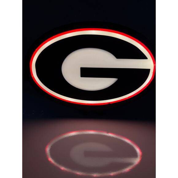 UGA Georgia Bulldogs Multicolored LED Light Box with Effects Remote and Stand - Picture 5 of 11